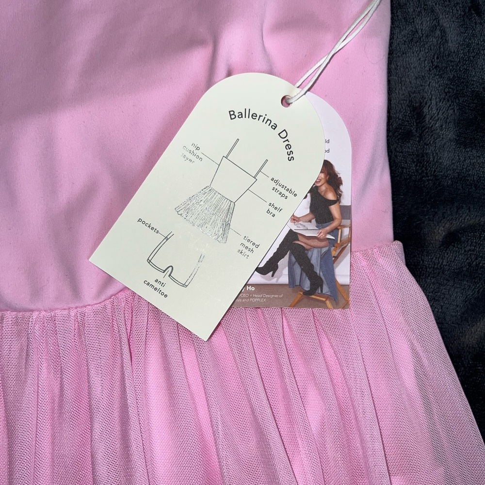 Blogilates Pink Balletcore Active Dress Built In Shorts Pilates Workout XS - Picture 4 of 7